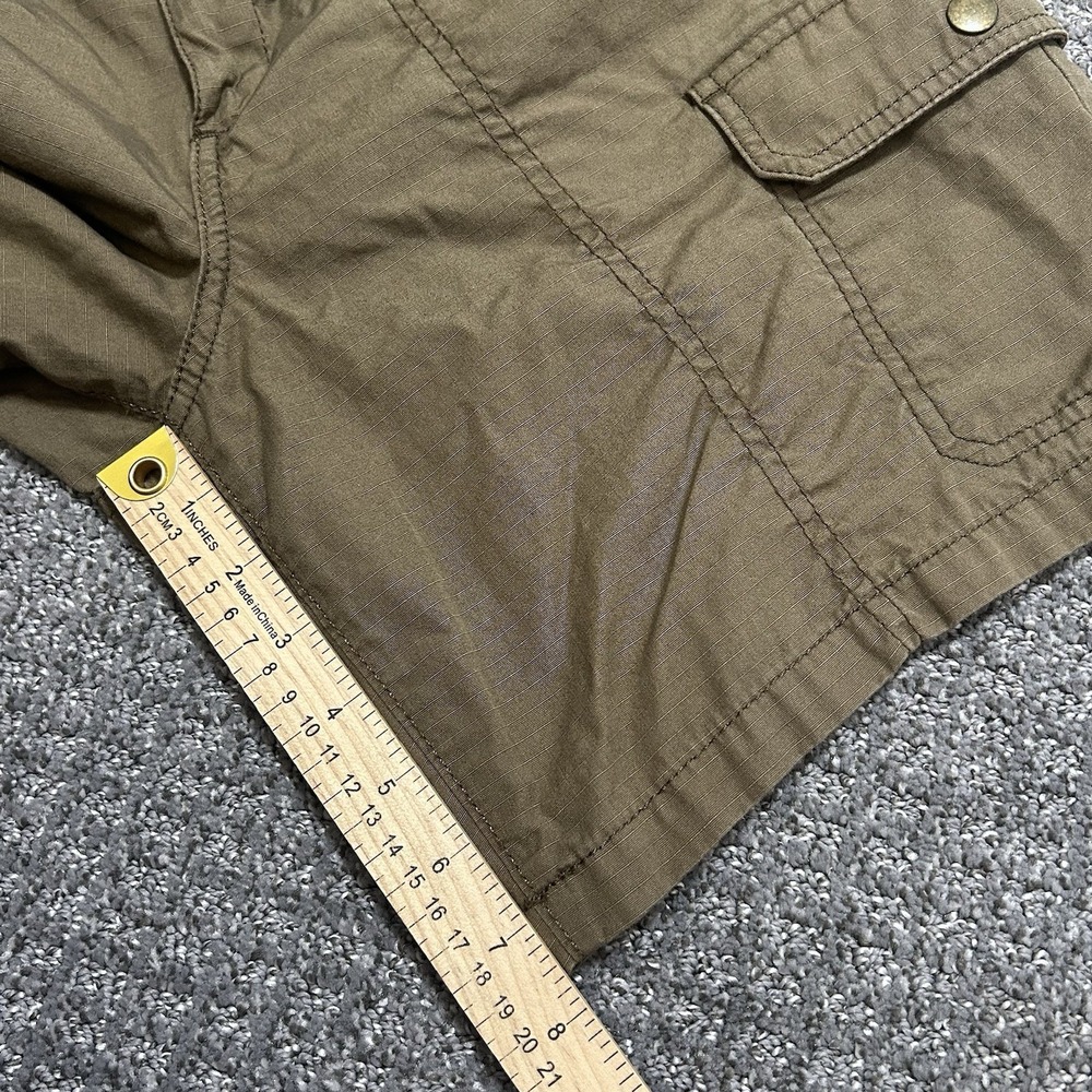 Eddie Bauer Ripstop Cargo Shorts- Women's 6 -Olive/Taupe Outdoor Hiking Camping - Picture 7 of 9